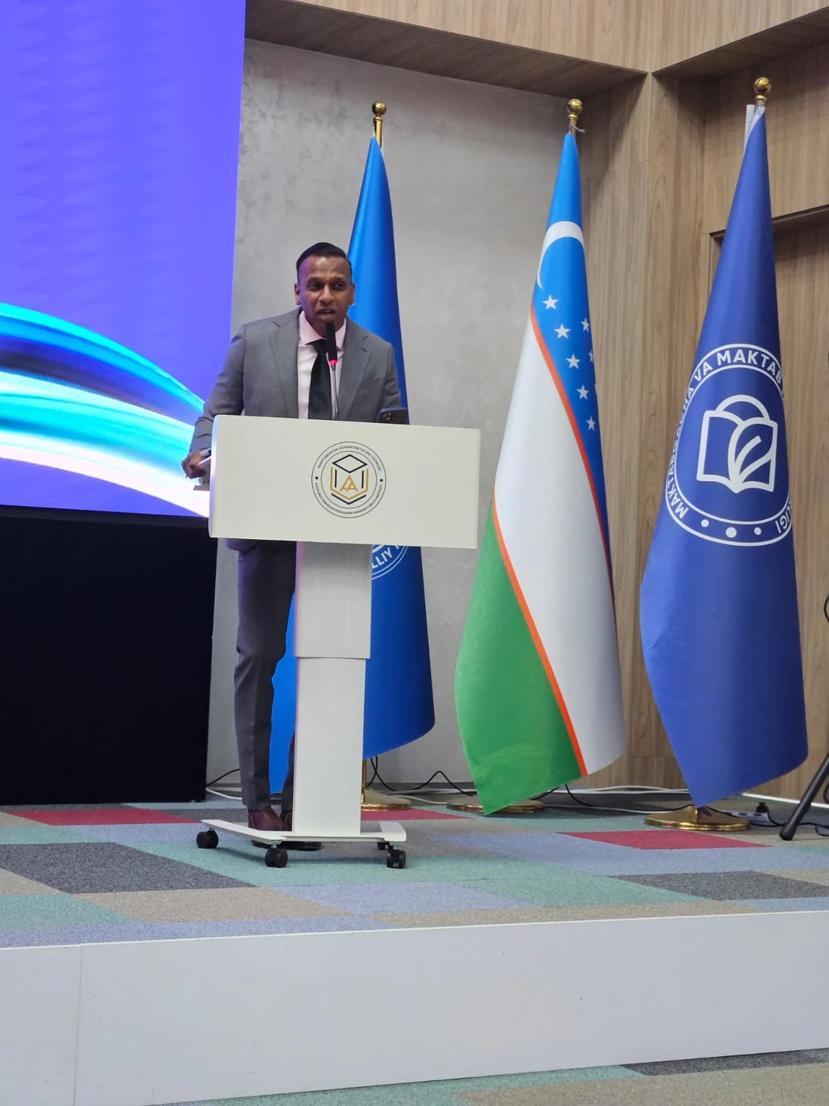 Mr Raj speaking at an international education forum