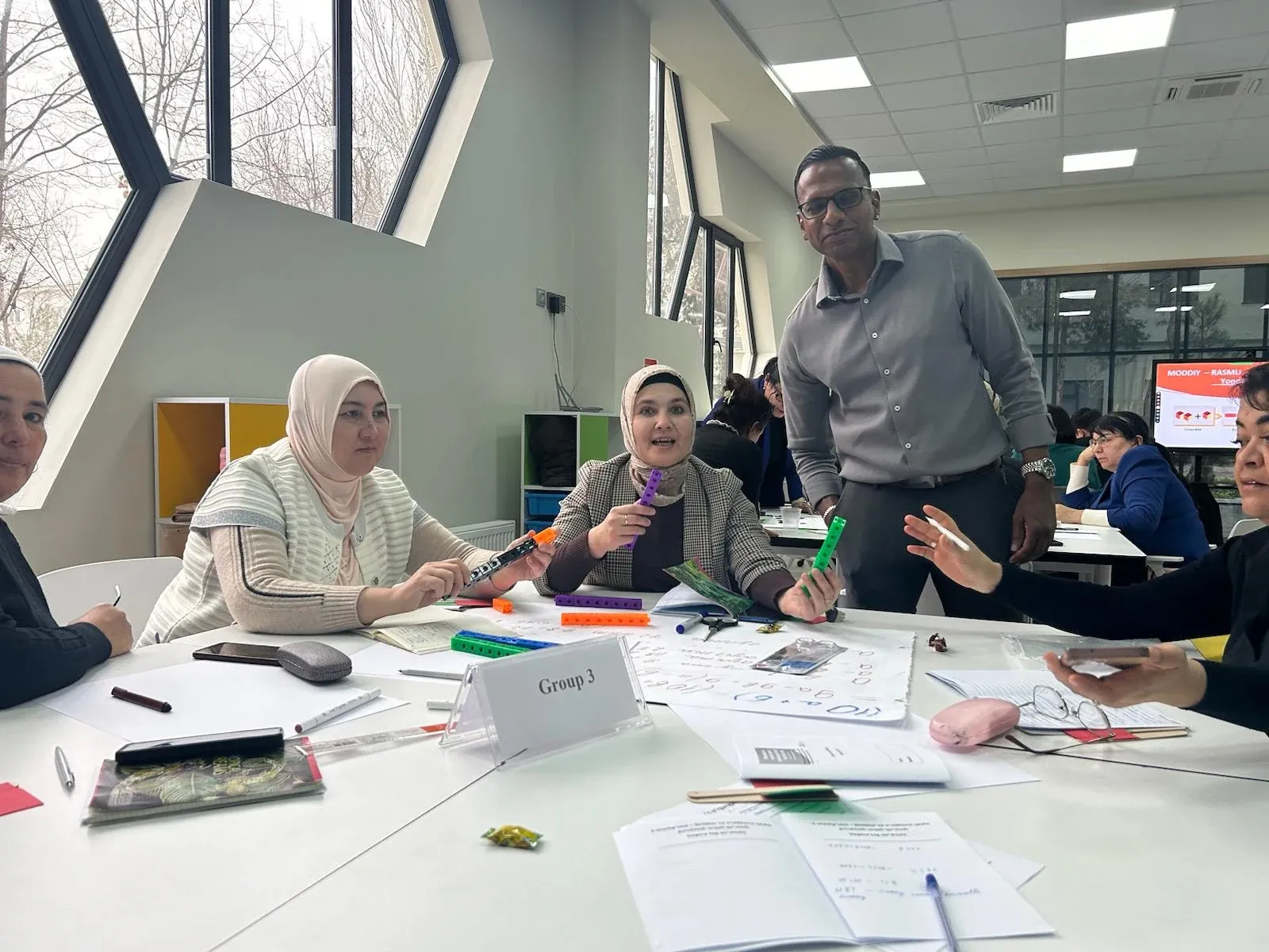 Mr Raj guiding educators through mathematical representations
