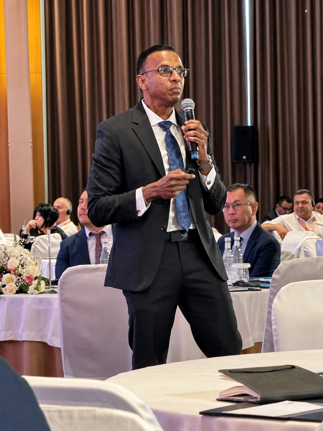 Mr Raj contributing to an international education conference